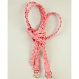 Pink Double Braided Twist Belt